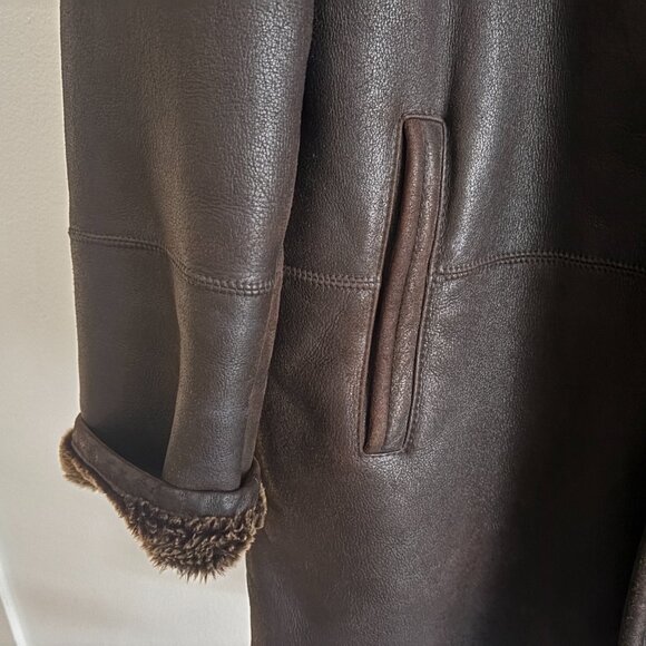 VTG Harry Rosen Brown Lambskin Button-up Shearling Jacket/Coat- 40/Medium -Large - Picture 16 of 16